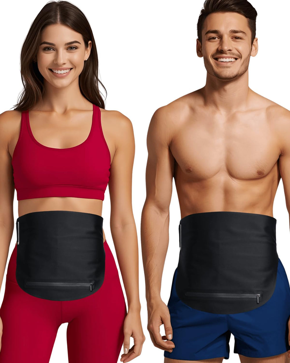 Caredgitz ostomy belt closeup shows secure bag positioning
