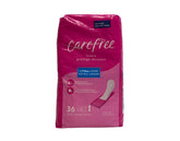 Carefree Body Shape Extra Long Unscented packaging shows a slim, discreet design for daily wear.