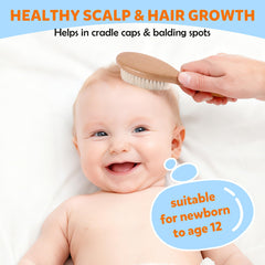 CARELAX organic beech wood brush offers soft touch and skin-safe grooming.