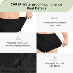 CARER leakproof underwear cover waterproof overpants for secure protection
