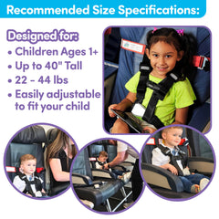CARES seat attachment in one minute for easy setup on any seat.
