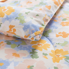 Caressma fitted sheet 39x75 in yellow flower print, deep pocket fit