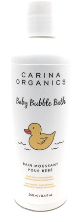 Carina Organics Baby Bubble Bath bottle for gentle newborn cleansing