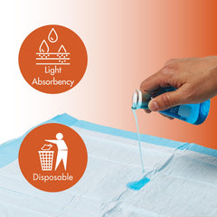 Caring disposable underpads plastic backing prevents seepage on surfaces.