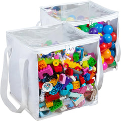 CARPETBOX clear cube storage 14x14x14 two-pack for toy organization