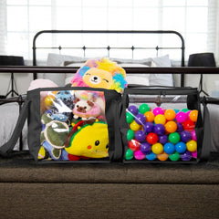 CARPETBOX two-piece toy storage bin with zipper, keeps playroom tidy and accessible