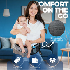 CarryMe 8-in-1 carrier in face-to-face position for close bonding.