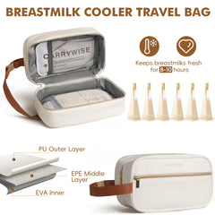 CarryWise cooler bag front and back pockets for small-item access