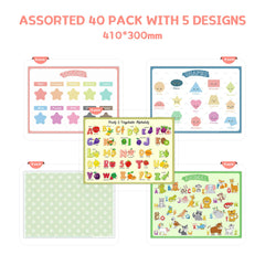 CartaChic disposable placemats alphabet design supports early learning during meals.