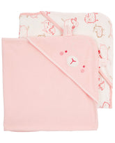 Carter's Baby Hooded Towel pink color with absorbent terry for quick drying