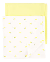 Carter's yellow and white waffle knit baby swaddle blankets for gentle swaddling