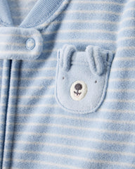 Carter's blue dog applique detail sleep bag adds classic bedtime style.