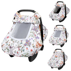 CARUILI woodland animals pattern car seat cover for cozy travel protection
