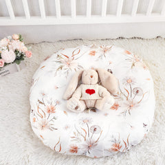CARUILI newborn lounger cover double-sided soft Minky for cozy naps.