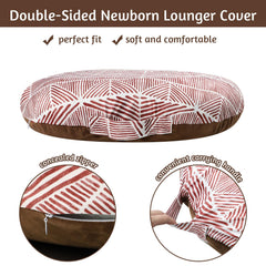 CARUILI newborn lounger cover pattern side close-up for stylish nursery
