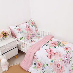 CARUILI pink floral flat sheet adds vibrant color to bedtime routine