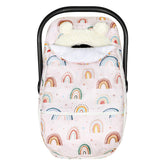 CARUILI winter car seat cover peep window lets you check baby while staying warm