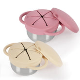 Casremee 2-Pack snack cups with easy-hold handles for tiny hands