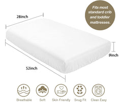 CaTaKu mini crib sheet fits 5- to 9-inch deep mattresses
