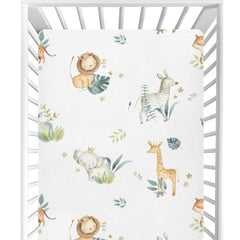 CaTaKu Safari Animals crib sheet pattern for charming nursery decor and cozy sleep.