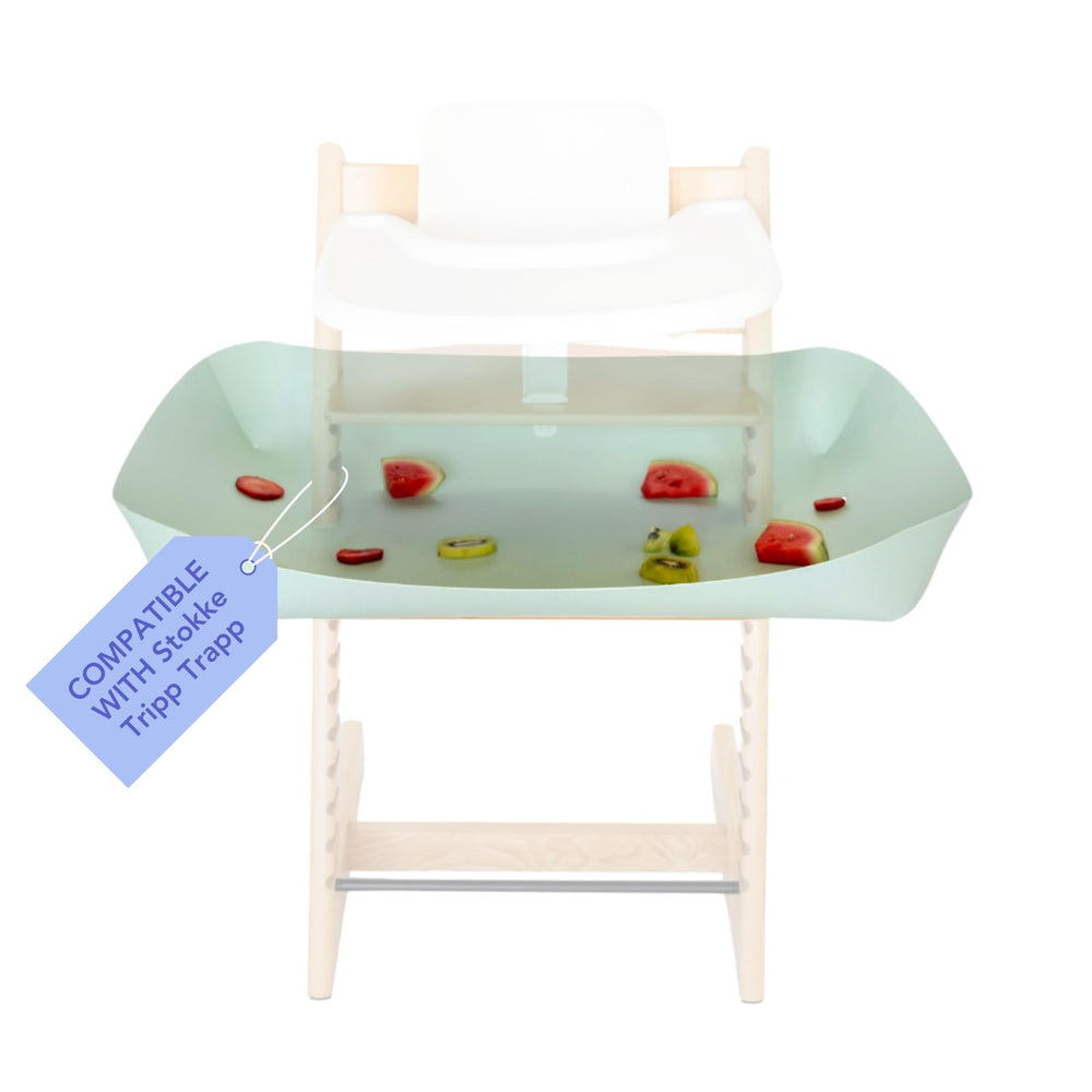 Catchy Food Catcher for Stokke Tripp Trapp compatibility captures spilled food.