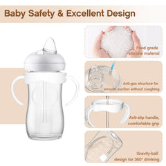 Cathill weighted straw inset, promotes steady sipping with less spills.