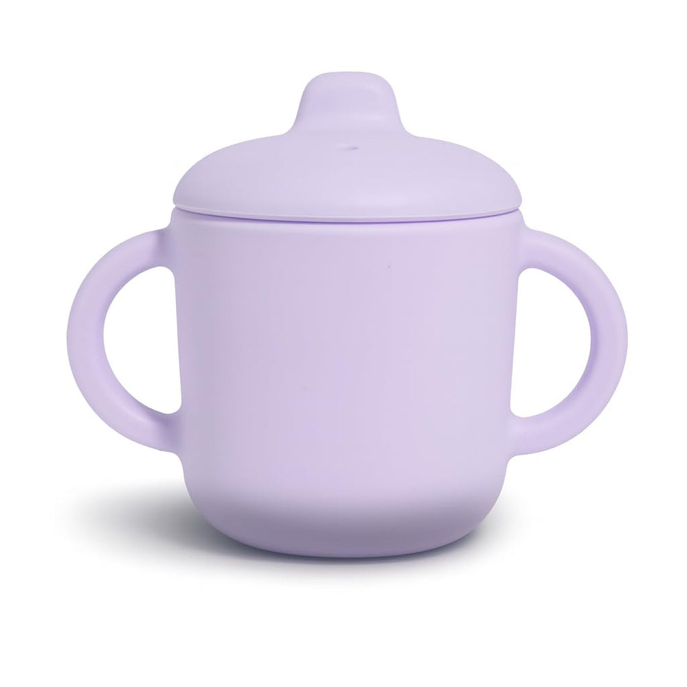 Catii sippy cup with handles in soft lilac for easy gripping.