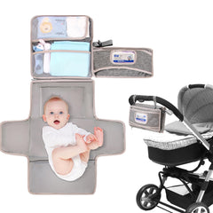 Catteyonce Baby Portable Diaper Changing Pad laid flat for quick on-the-go changes.