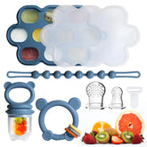 Catvegue baby food feeder in action with safe self-feeding design.