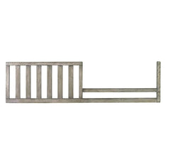 CC KITS toddler guard rail installed on Ti Amo crib in Misty Grey enables safe, easy toddler access