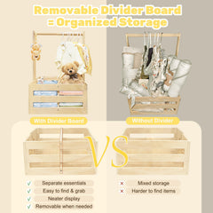 CDSDAS baby shower basket with hangers keeps outfits neatly within reach