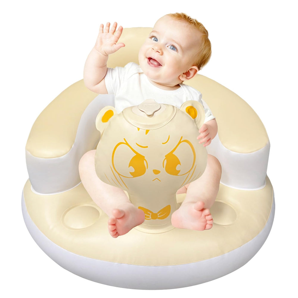 CDSDAS inflatable baby seat with round-bottom ergonomic support for upright, stable sitting.