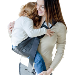 Cee and Dee toddler sling showing padding behind the buckle for comfort