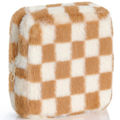CekPo period bag in flannel plaid for discreet pad storage
