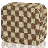 CekPo sanitary napkin storage bag with checkered pattern for organized purse use