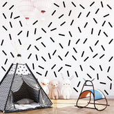 CELAENO black strip wall decals brighten kids room with no damage