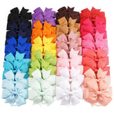 CellElection 40-piece grosgrain bows set in vibrant colors for daily ponytails