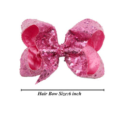 CellElection blue sequin bow with clip adds sparkle to everyday styles