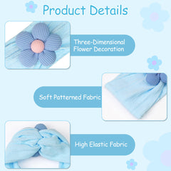 CÉLLOT blue floral headband enhances photos and keeps hair tidy.