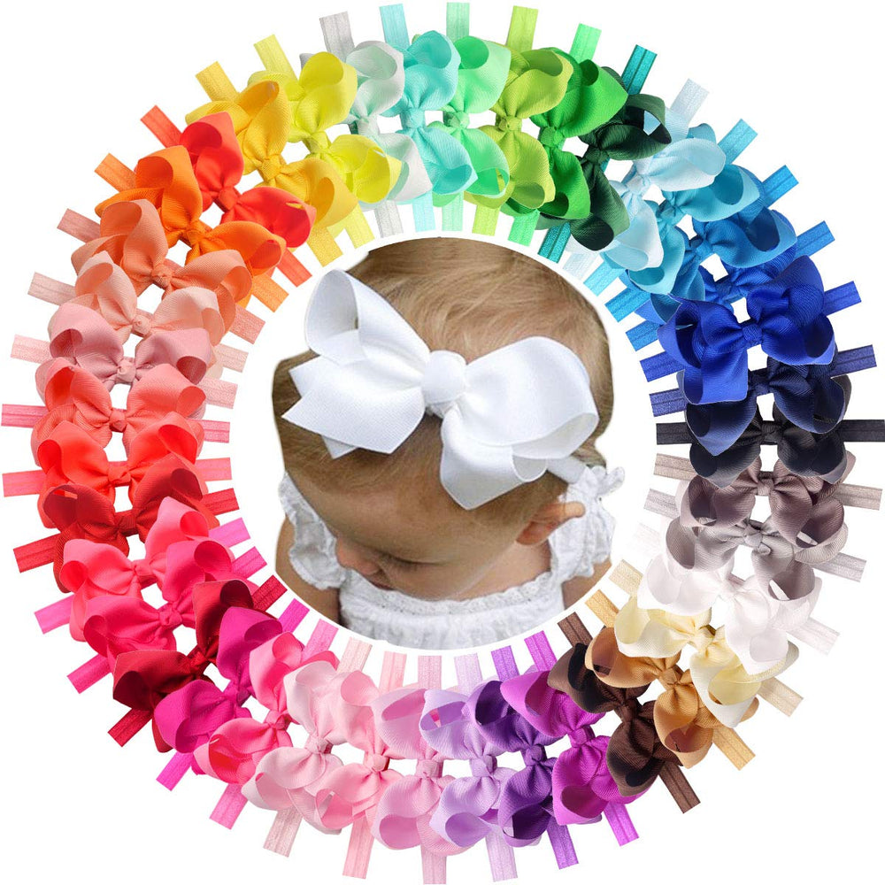 CÉLLOT baby headbands with grosgrain 4.5-inch bow for everyday outfits.