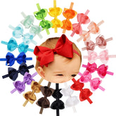 CÉLLOT baby headbands with green grosgrain bow for everyday outfits