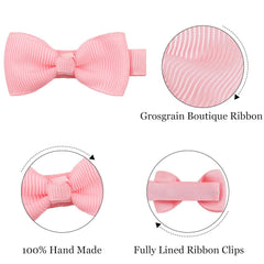 CELLOT 2-inch pink bow clip held securely in hair