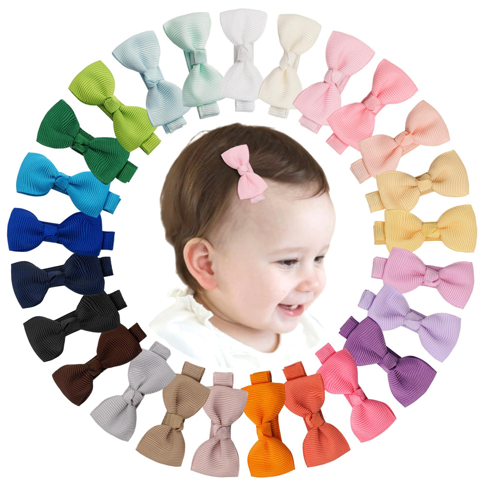 CÉLLOT 25-piece baby bows gift box displaying vibrant colors for easy outfit matching