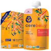 Cerebelly organic baby pouch with carrot-chickpea puree for on-the-go nutrition