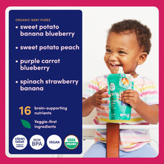 Brain-nutrition 16 nutrients in Cerebelly pouch for early development.