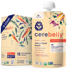 Cerebelly carrot-beef-bone-broth-pouch on-the-go nutrition for babies.