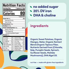 Cerebelly front packaging shows organic ingredients and stage guidance.