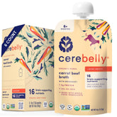 Cerebelly organic baby food pouches with carrot and beef bone broth for on-the-go nourishment