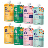 Cerebelly variety pack pouches for on-the-go meals.