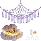 CERETIA stuffed animal hammock corner-assembly offers easy setup and space-saving storage.